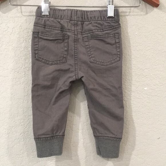 Cat & Jack Toddler Baby Boys Sz 12M Gray Jogger Khaki Pants Stretch - Picture 3 of 7